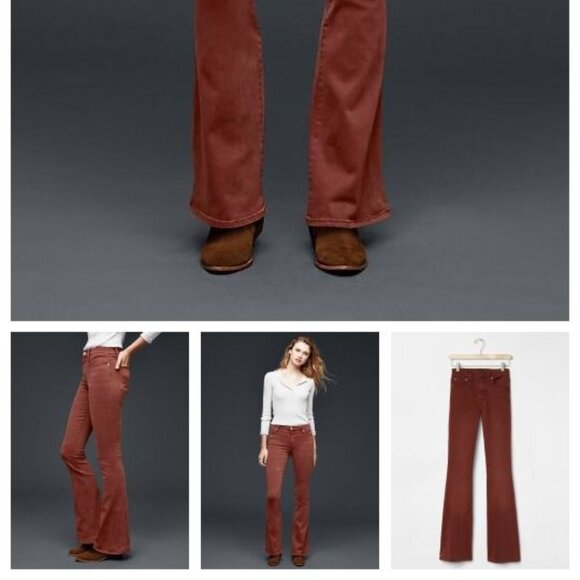 GAP Flared Rust Colored Jeans - Picture 2 of 6
